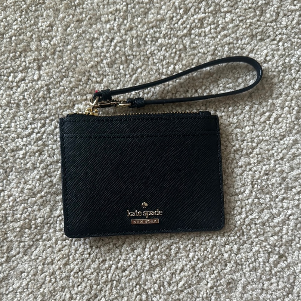 Kate Spade Black Leather Wristlet